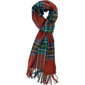Men and Womend Rust Green Tartan Plaid Winter Cashmer Scarf Soft Luxurious Plum